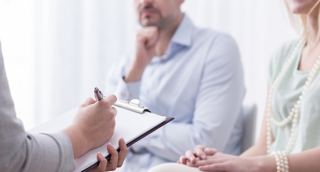 Professional therapist and her patients Professional therapist and her two patients