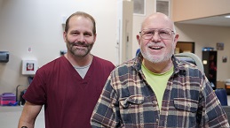 home-health-service-patient-stories Healthcare worker helping a patient