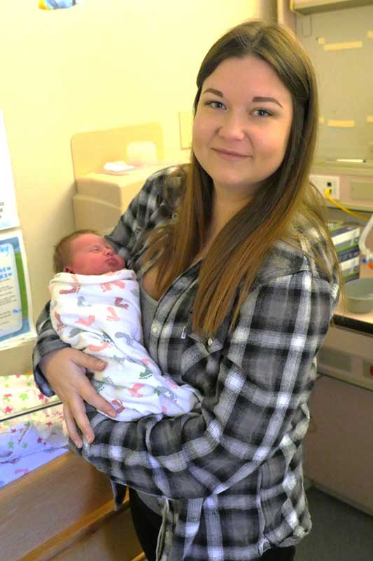 Mother holding baby